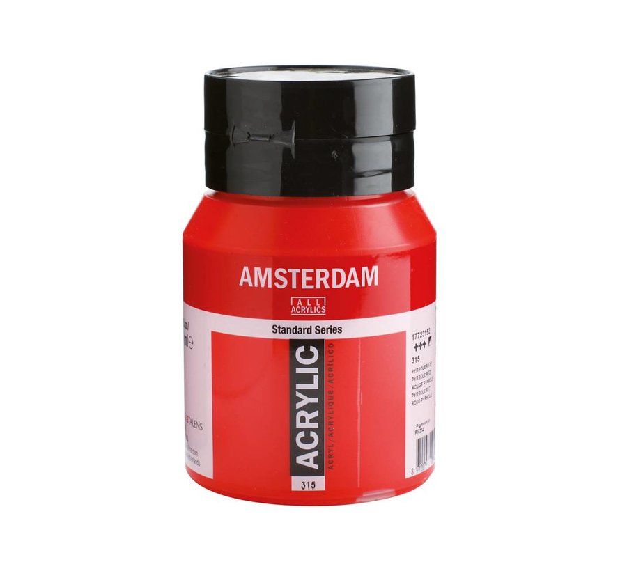 Amsterdam Standard Series Acrylverf Pot 500 ml Pyrrolerood 315