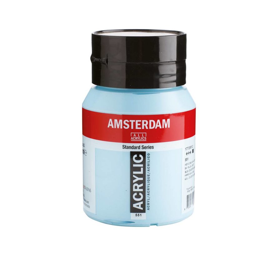 Amsterdam Standard Series Acrylverf Pot 500 ml Hemelsblauw Licht 551