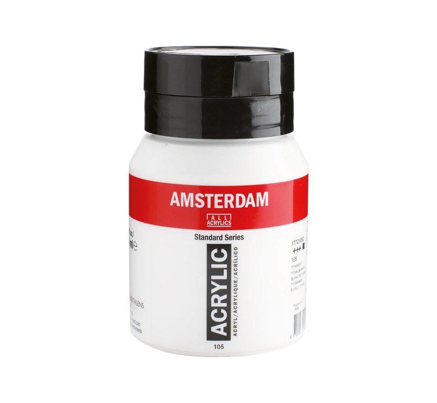 Amsterdam Standard Series Acrylverf Pot 500 ml Titaanwit 105