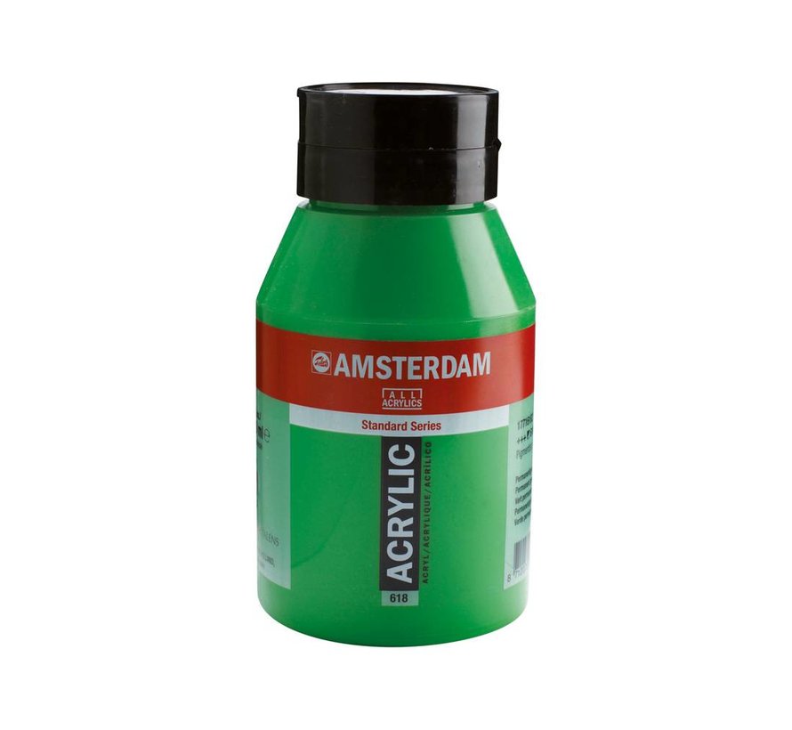 Amsterdam Standard Series Acrylverf Pot 1000 ml Permanentgroen Licht 618