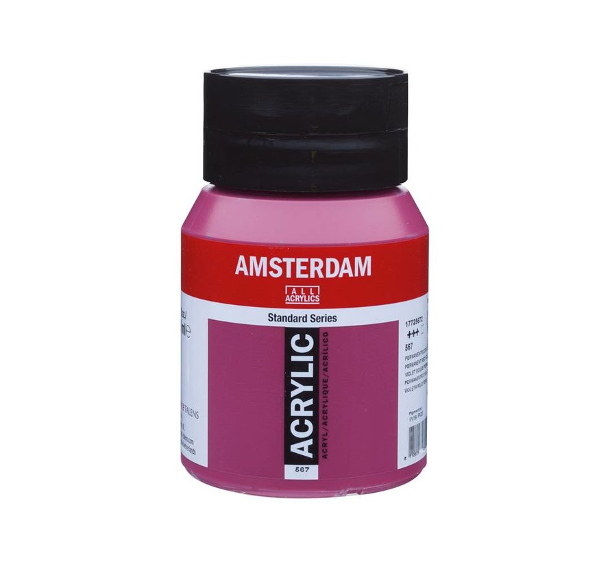 Amsterdam Standard Series Acrylverf Pot 500 ml Permanentroodviolet 567