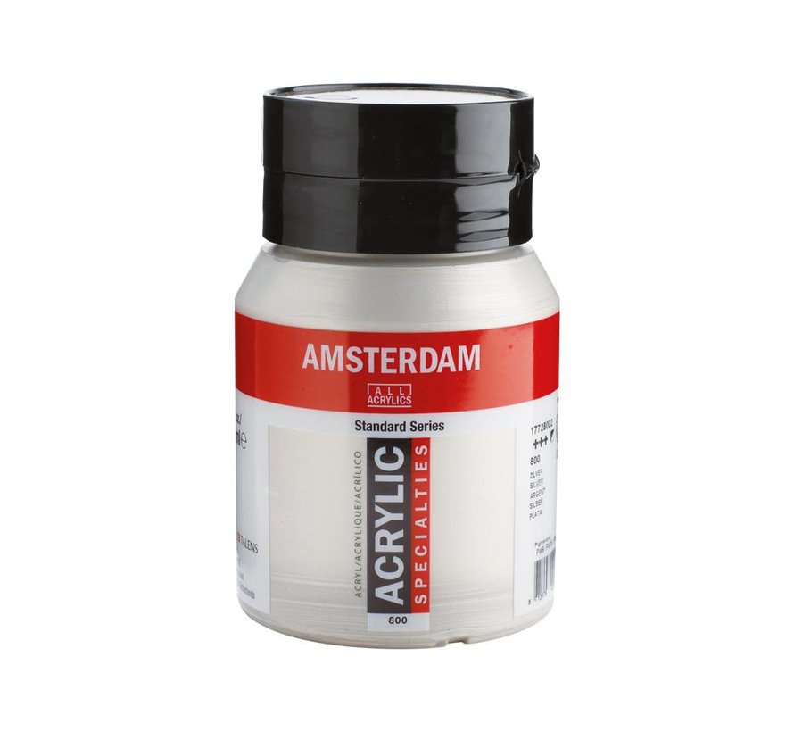 Amsterdam Standard Series Acrylverf Pot 500 ml Zilver 800