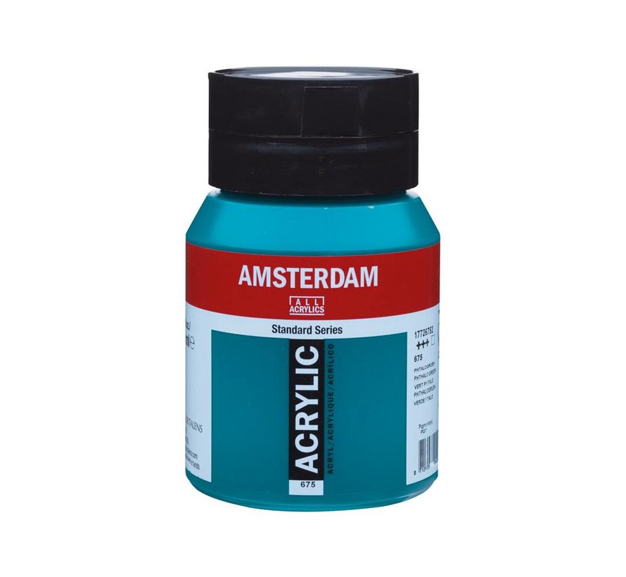 Amsterdam Standard Series Acrylverf Pot 500 ml Phtalogroen 675