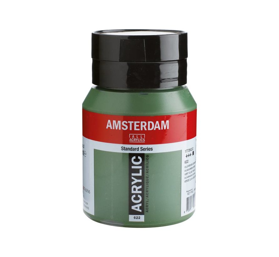 Amsterdam Standard Series Acrylverf Pot 500 ml Olijfgroen Donker 622