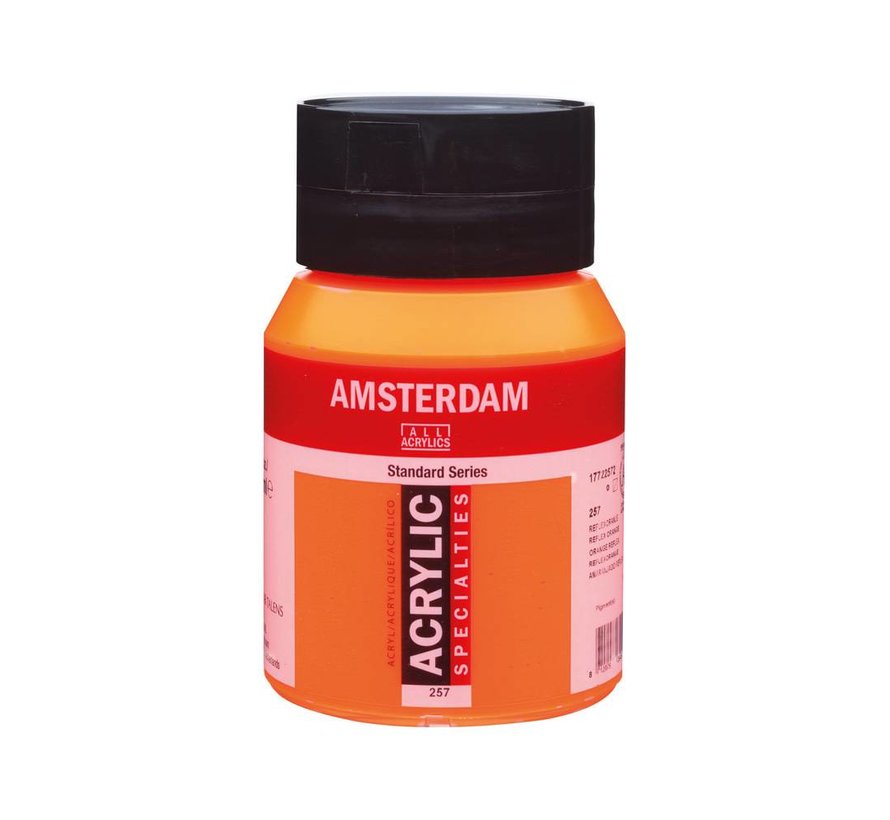 Amsterdam Standard Series Acrylverf Pot 500 ml Reflexoranje 257