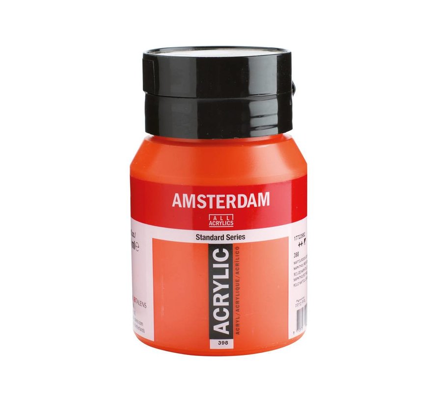 Amsterdam Standard Series Acrylverf Pot 500 ml Naftolrood Licht 398