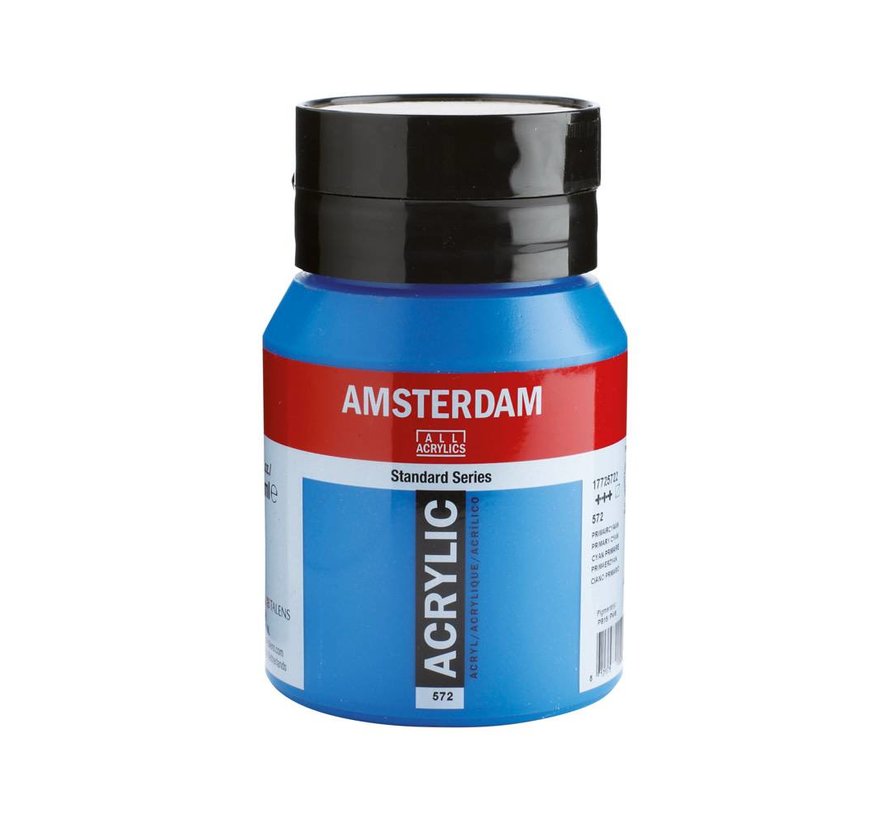 Amsterdam Standard Series Acrylverf Pot 500 ml Primaircyaan 572