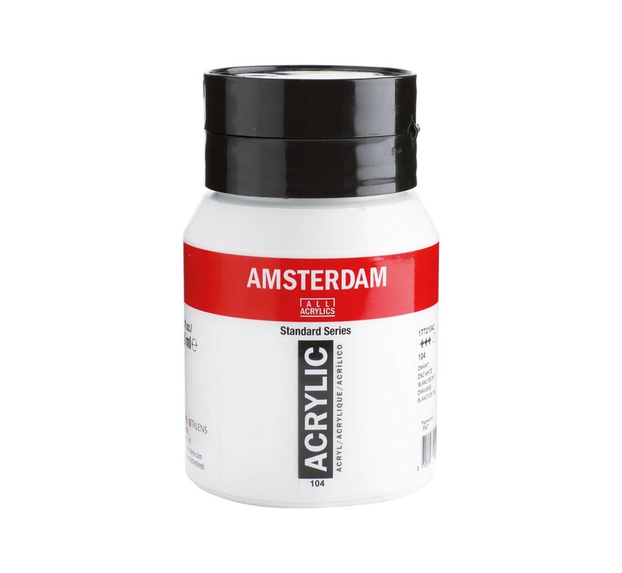 Amsterdam Standard Series Acrylverf Pot 500 ml Zinkwit 104