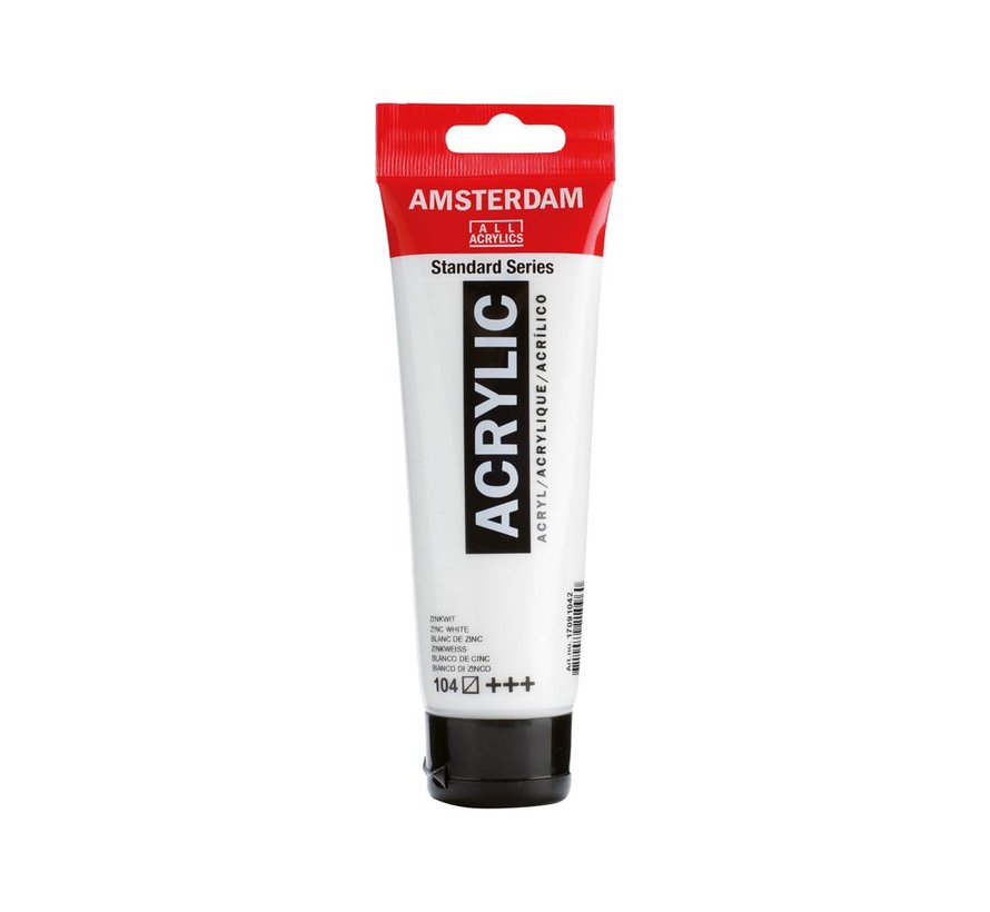 Amsterdam Standard Series Acrylverf Tube 120 ml Zinkwit 104