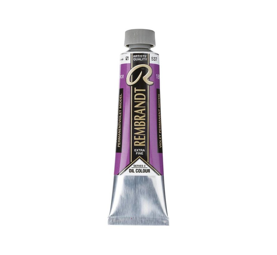 Rembrandt Olieverf Tube 40 ml Permanentviolet Middel 537