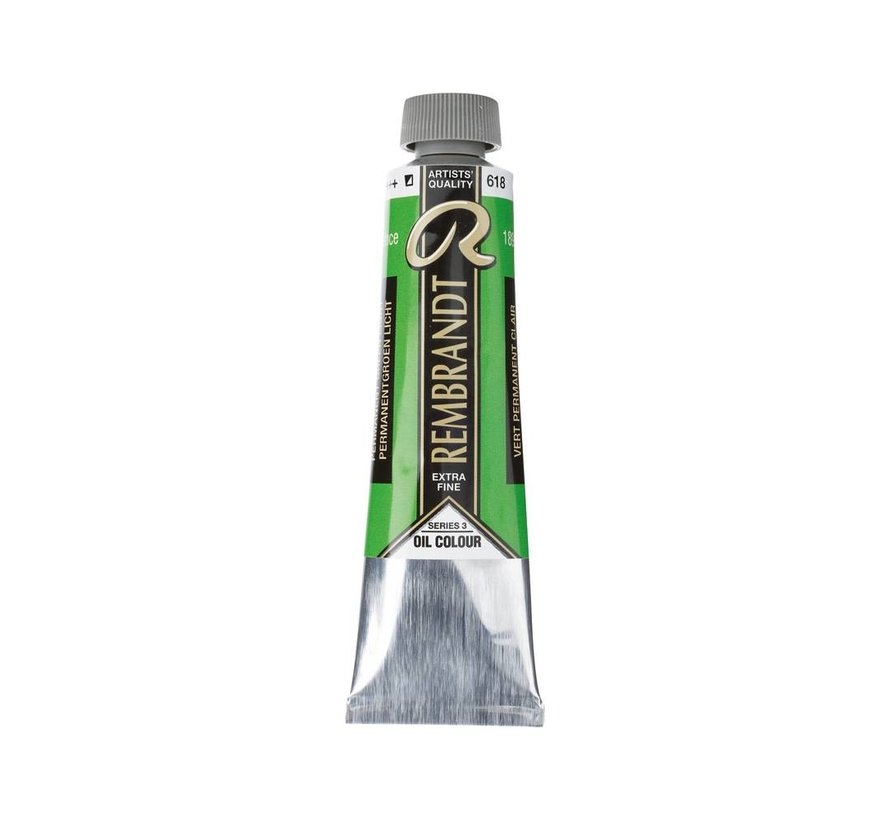 Rembrandt Olieverf Tube 40 ml Permanentgroen Licht 618