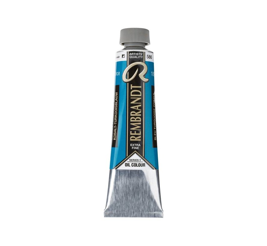 Rembrandt Olieverf Tube 40 ml Kobalt-Turkooisblauw 586