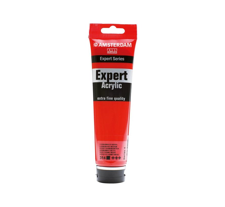 Amsterdam Expert Series Acrylverf Tube 150 ml Cadmiumrood Middel 314