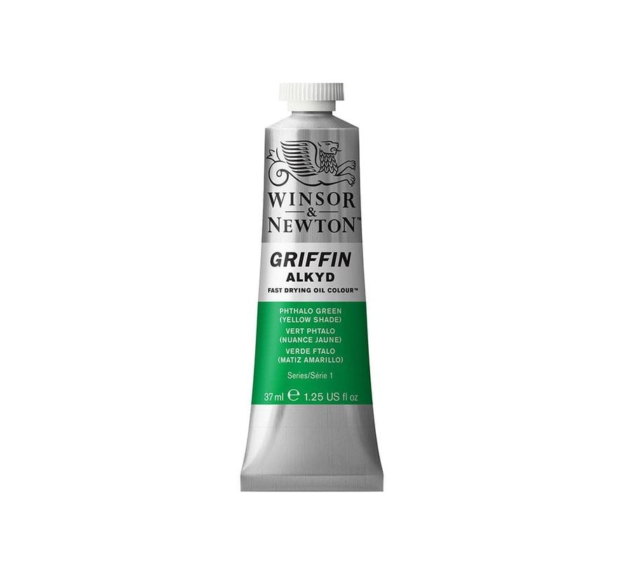 W&N Griffin Alkyd olieverf 37ml Phthalo Green(Yellow Shade)521