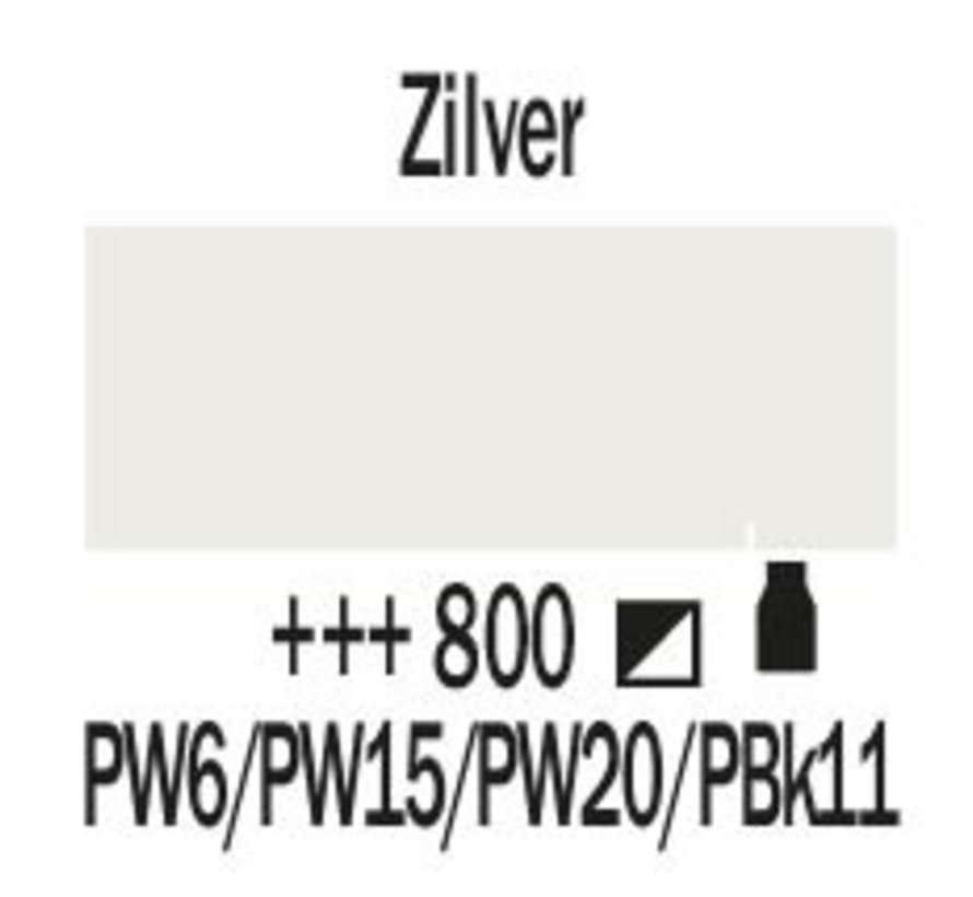 Amsterdam Standard Series Acrylverf Pot 500 ml Zilver 800