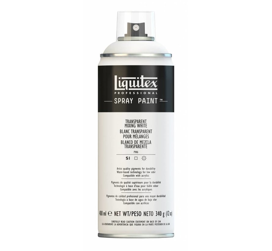 Acrylverf spuitbus 400ml Transparent Mixing White