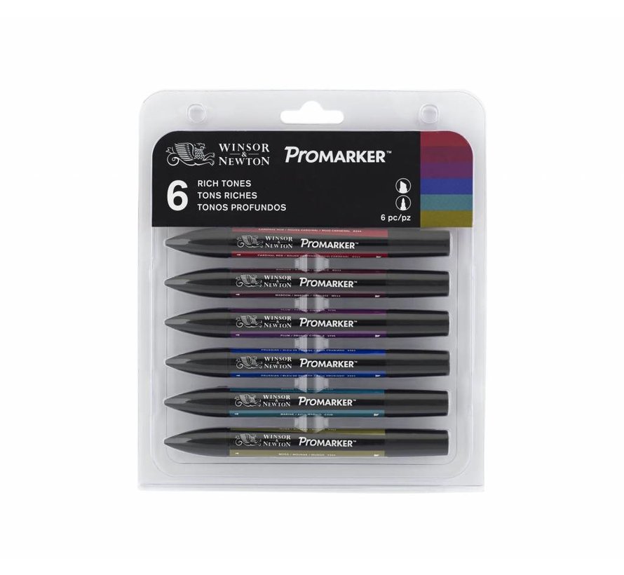 Promarker Set 6 Stuks Rich Tones