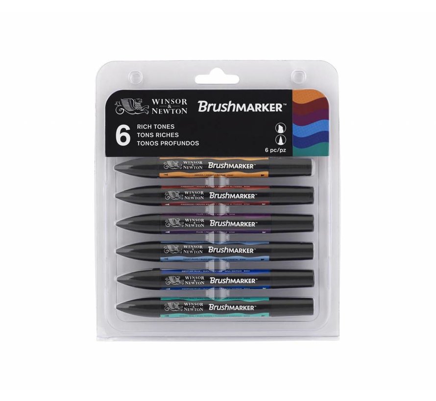 Brushmarker Set 6 Stuks Rich Tones