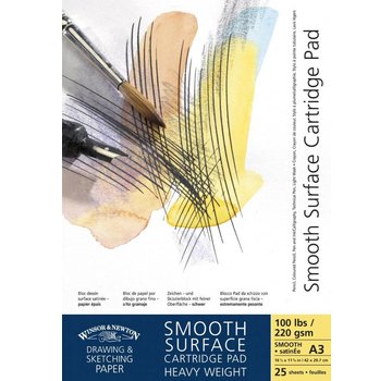 Winsor & Newton Teken- en schetsblok glad oppervlak Gelijmd 25 Vel 220gr. A2