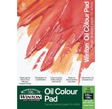 Winsor & Newton Winton Olieverfblok 1-zijdig gelijmd 230gr. 10 vel A4