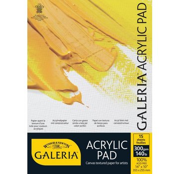 Winsor & Newton Galeria Acrylblok 1-zijdig gelijmd 15 vel 300gr A3