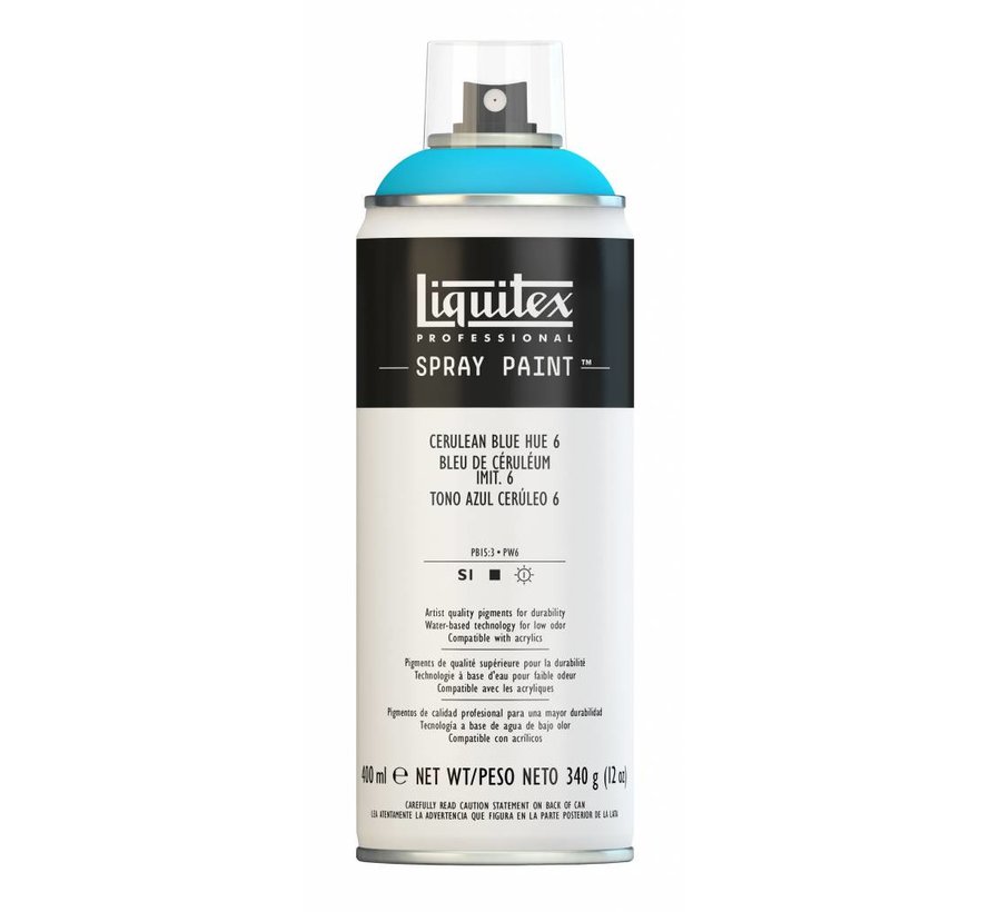 Liquitex acrylverf spuitbus 400ml Cerulean Blue Hue 6 (6470)