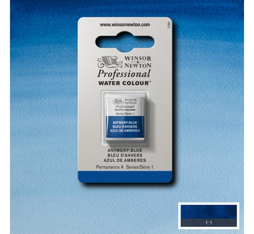 W&N pro. aquarelverf halve nap Antwerp Blue S1