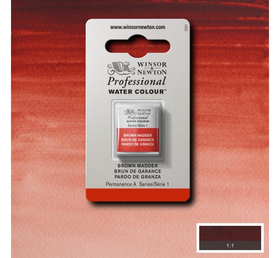 W&N pro. aquarelverf halve nap Brown Madder S1