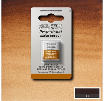 Winsor & Newton W&N pro. aquarelverf halve nap Burnt Umber S1