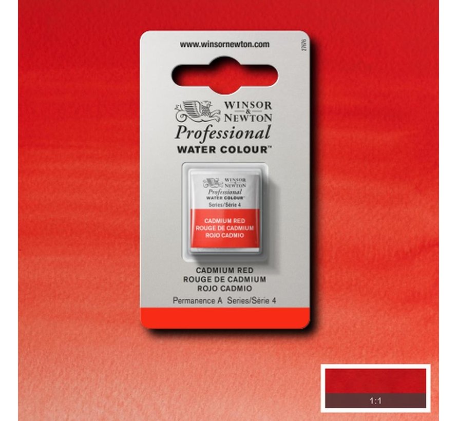 W&N pro. aquarelverf halve nap Cadmium Red S4