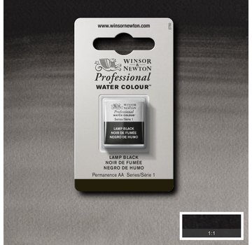 Winsor & Newton W&N pro. aquarelverf halve nap Lamp Black S1