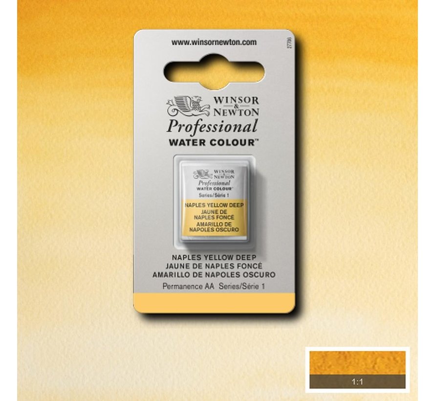 W&N pro. aquarelverf halve nap Naples Yellow Deep S1