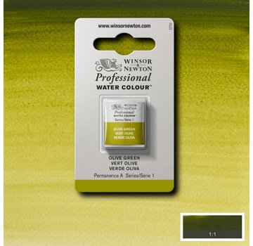 Winsor & Newton W&N pro. aquarelverf halve nap Olive Green S1