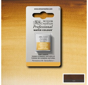 Winsor & Newton W&N pro. aquarelverf halve nap Raw Umber S1