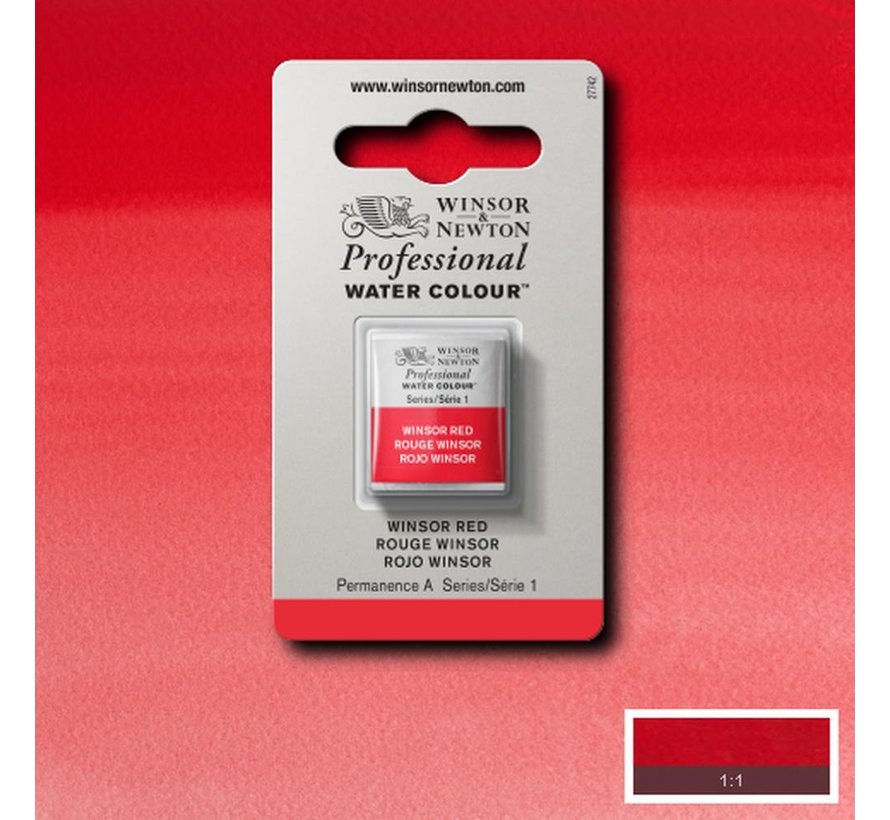 W&N pro. aquarelverf halve nap Winsor Red S1
