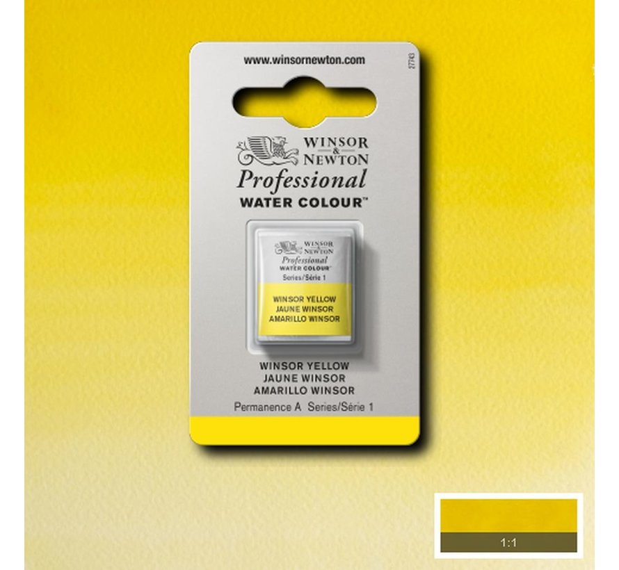 W&N pro. aquarelverf halve nap Winsor Yellow S1