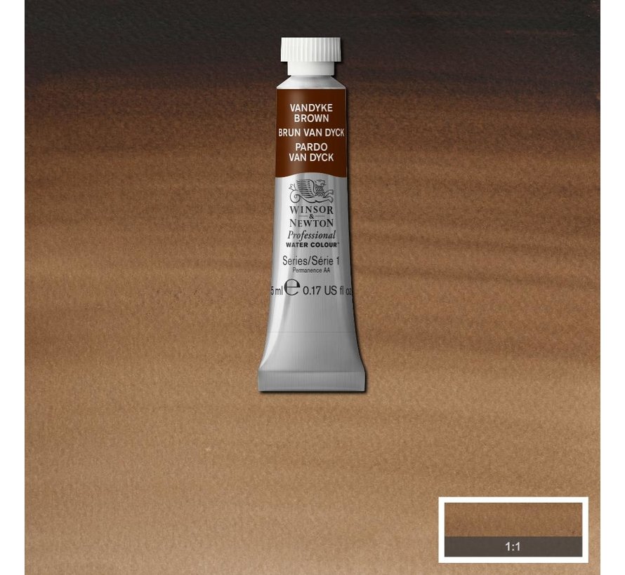 W&N pro. aquarelverf tube 5ml Vandyke Brown