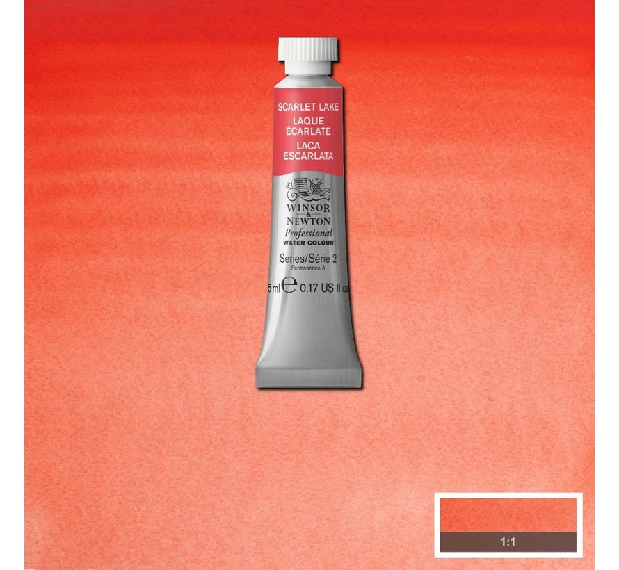 W&N pro. aquarelverf tube 5ml Scarlet Lake