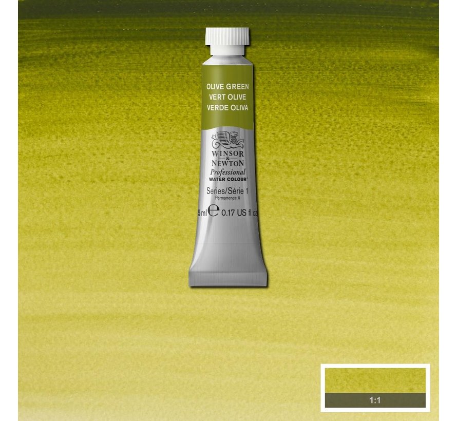 W&N pro. aquarelverf tube 5ml Olive Green