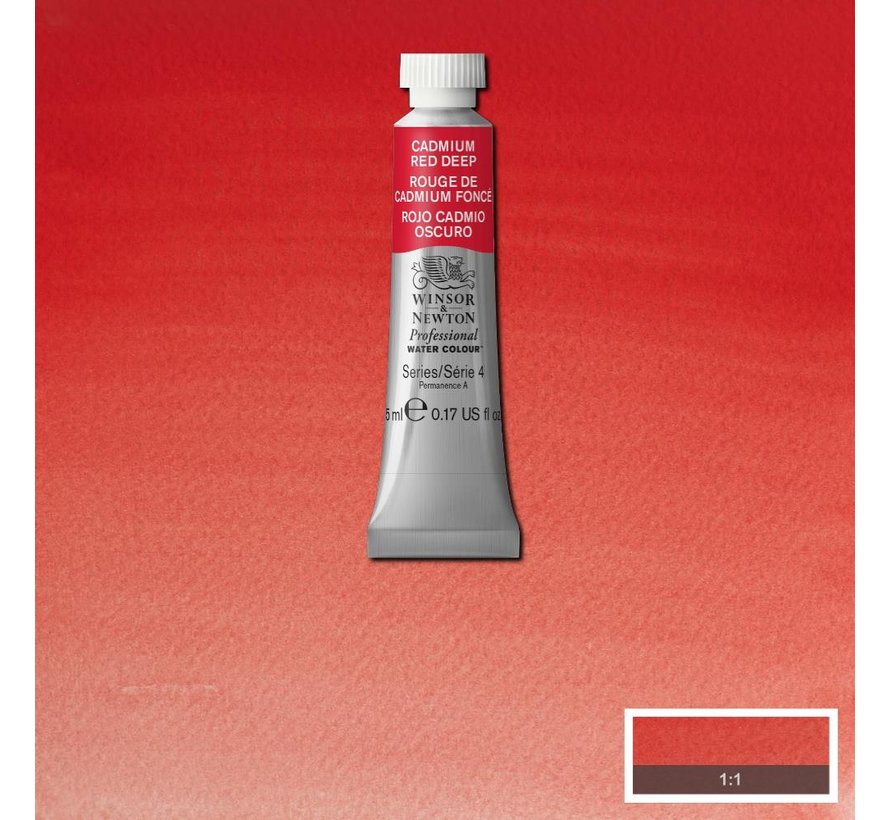 W&N pro. aquarelverf tube 5ml Cadmium Red Deep Deep