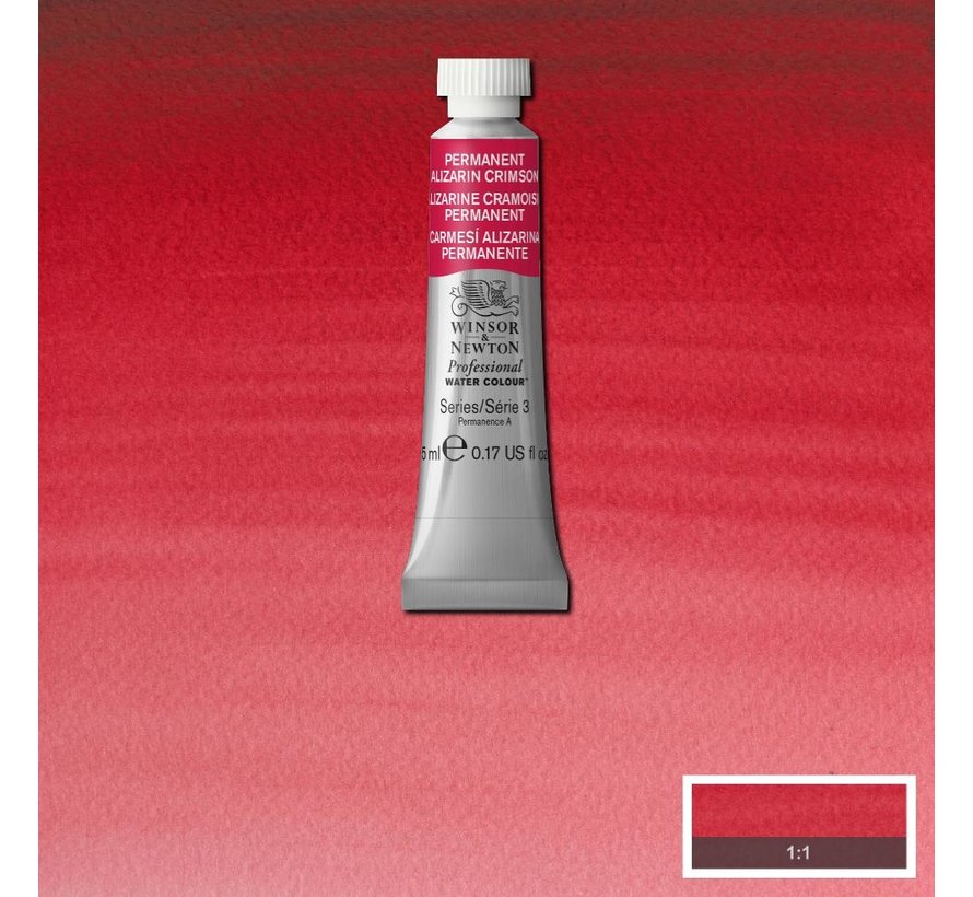 W&N pro. aquarelverf tube 5ml Permanent Alizarine Crimson