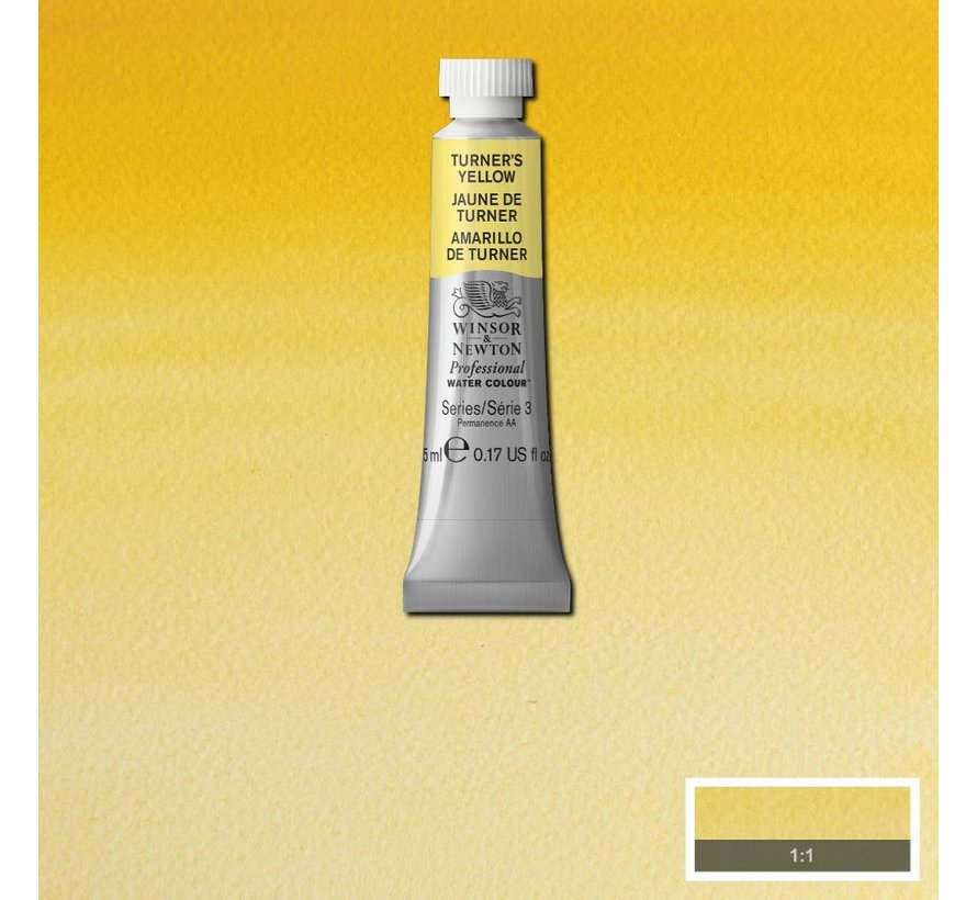 W&N pro. aquarelverf tube 5ml Turners Yellow