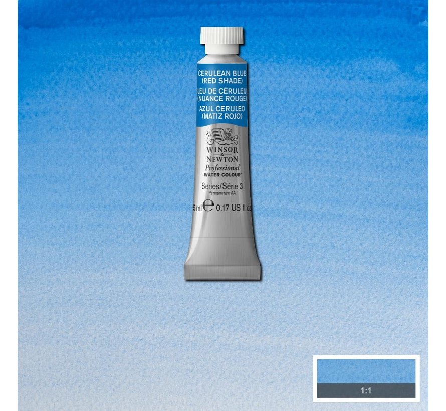 W&N pro. aquarelverf tube 5ml Cerulean Blue (Red shade)