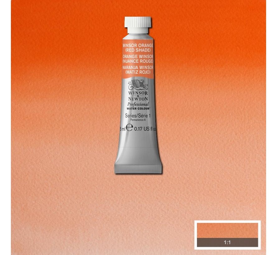 W&N pro. aquarelverf tube 5ml Winsor Orange (Red Shade)