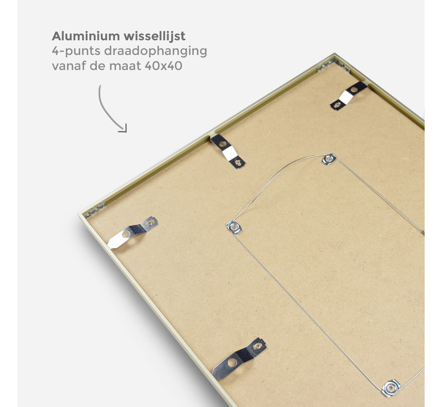 Aluminium wissellijst mat zilver