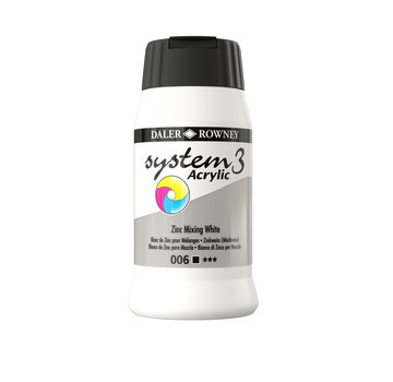 Daler Rowney System 3 Acrylverf 500ml Potten Zinc Mixing White