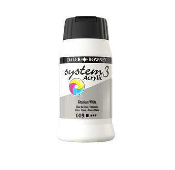 Daler Rowney System 3 Acrylverf 500ml Potten Titanium White