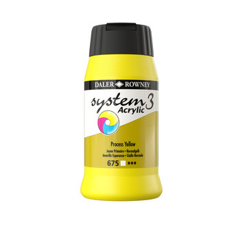 Daler Rowney System 3 Acrylverf 500ml Potten Fluorescent Yellow