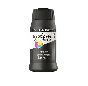 Daler Rowney System 3 Acrylverf 500ml Potten Process Black