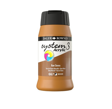 Daler Rowney System 3 Acrylverf 500ml Potten Raw Sienna